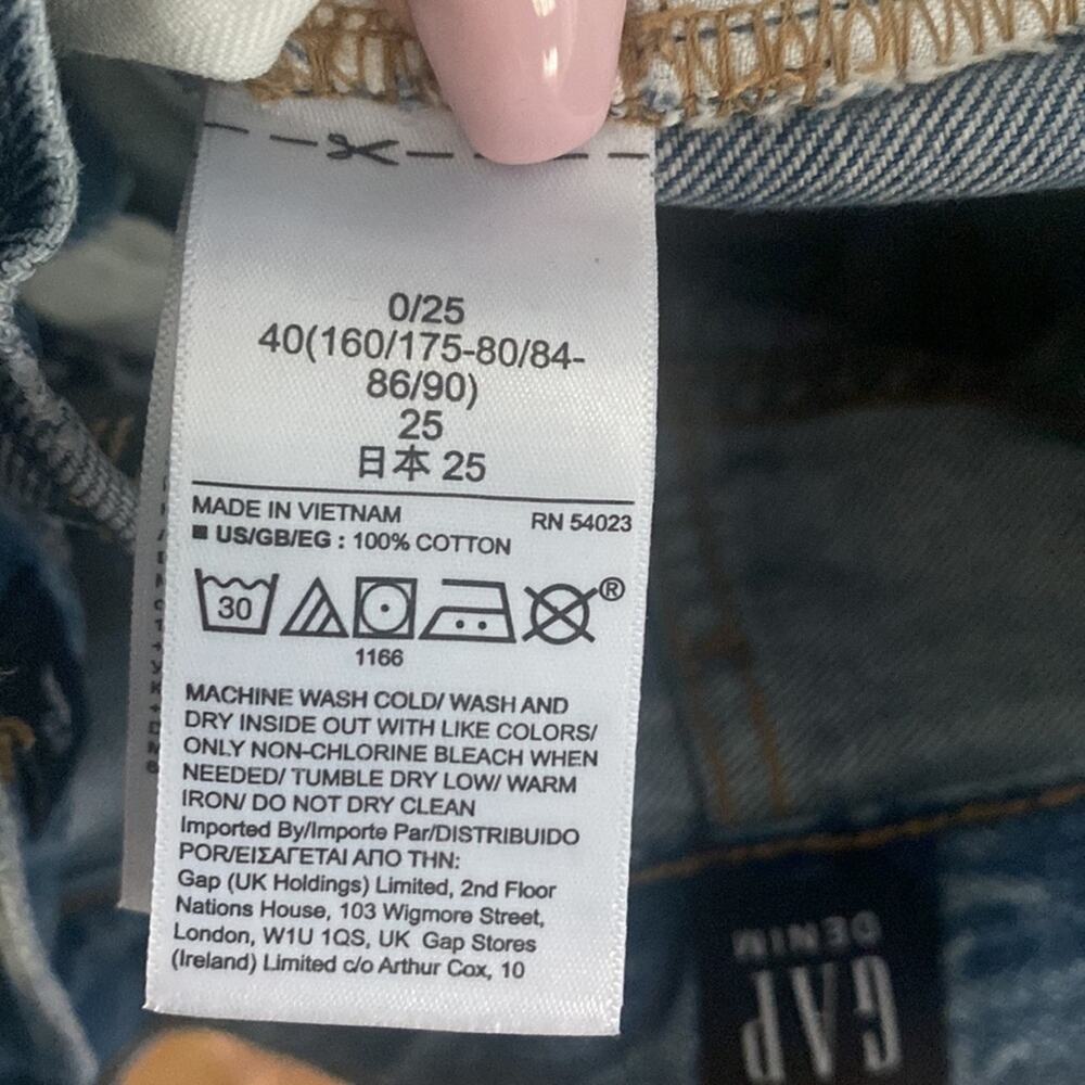 GAP Medium Wash Boyfriend Fit Jeans Size 25 - Picture 7 of 9